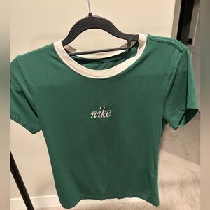 Nike Sportswear Chill T-Shirt in Gorge Green and Light Orewood Trim